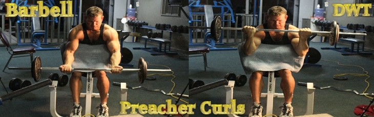 Intermediate barbell preacher curls